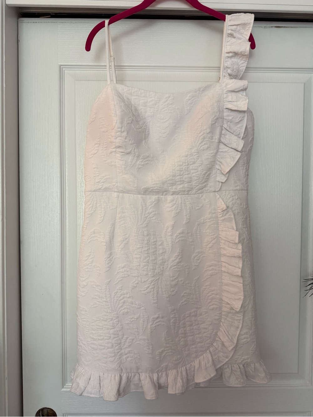 NWT Lilly Pulitzer White Ruffled One-Shoulder Skort
